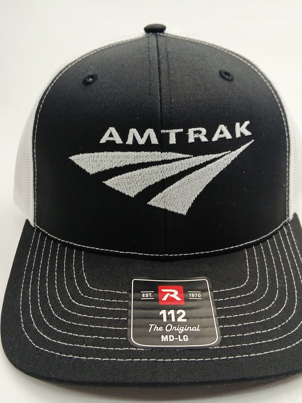 Amtrak Men's Black and White Trucker Hat